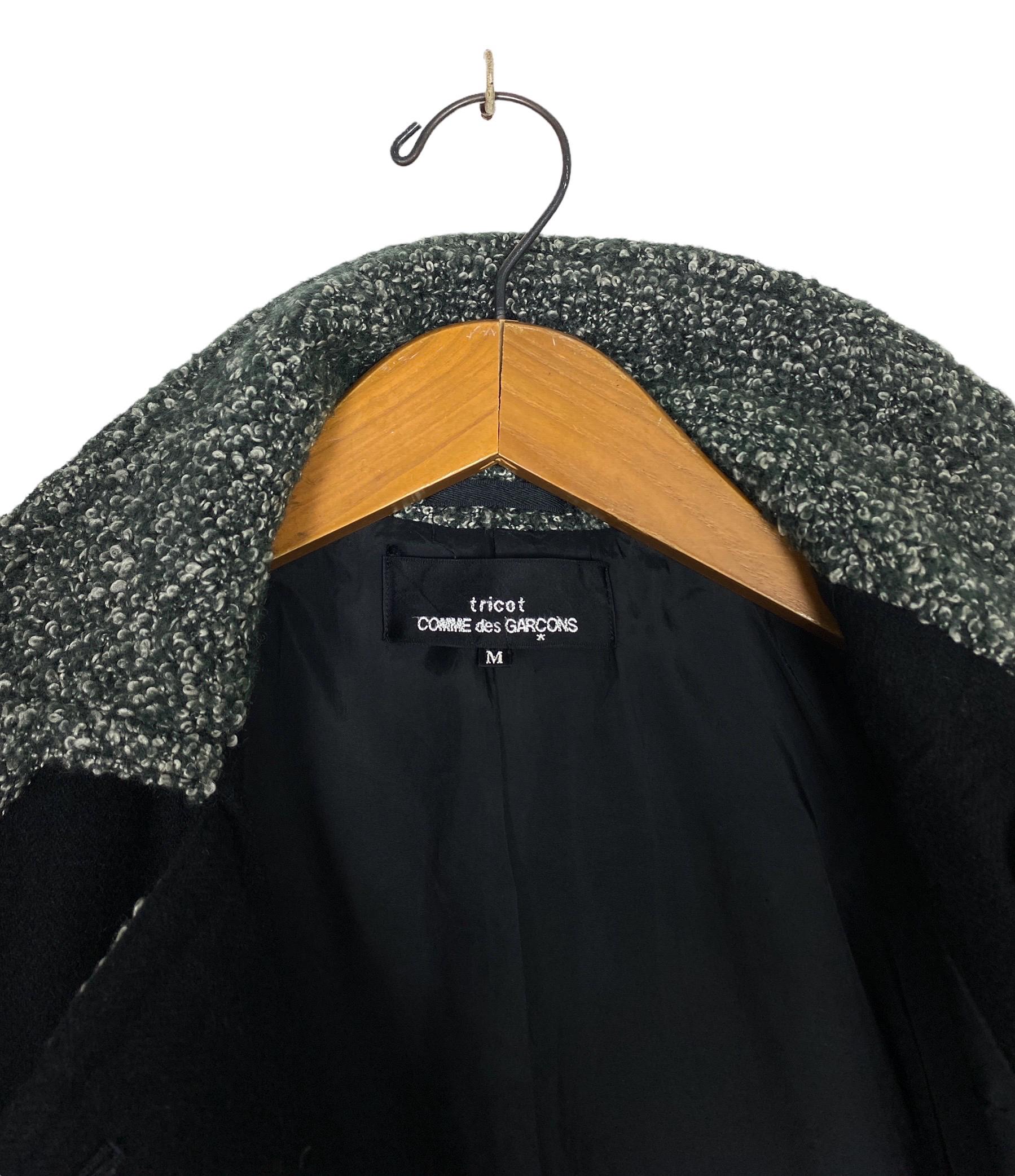 Vintage Comme Des Garcons Tricot Patchwork Wool Coat Made in Japan