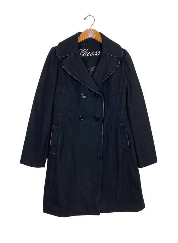 ヴィンテージ Guess ダブルカラー ウールコート レディース Sサイズ 