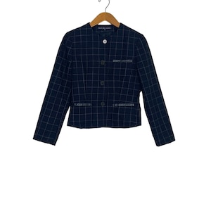 Chaqueta de tweed vintage Ralph Lauren fabricada en Japón, para mujer, talla extra pequeña, rara