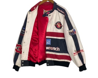 Vintage 90s Dale Earnhardt X Jeff Hamilton Racing Jacket Winston