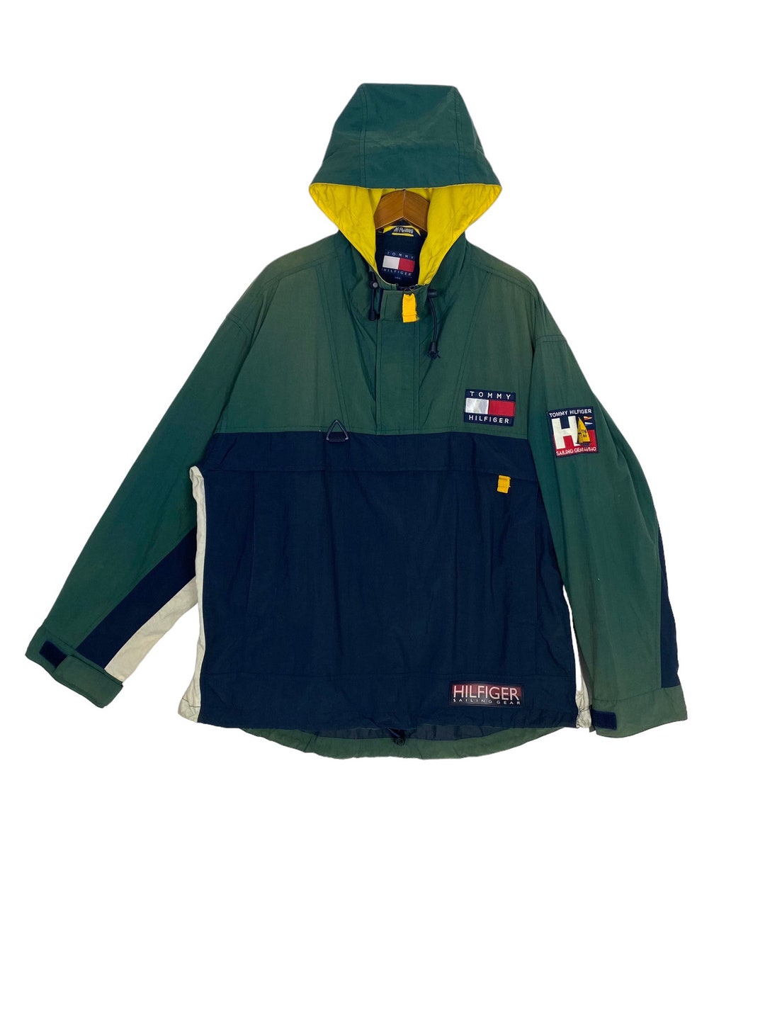 Vintage SUNFADED Tommy Hilfiger Sailing Gear Anorak Hoodie Etsy