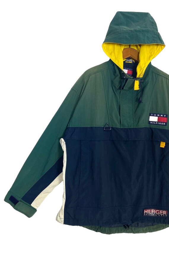 Vintage SUNFADED Tommy Hilfiger Sailing Gear Anorak Hoodie Jacket