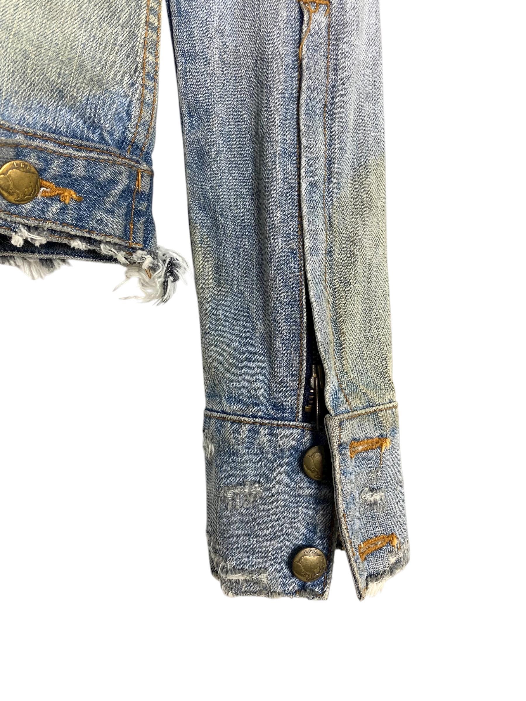 レディース 00s archive L.G.B. bleach denim jacket