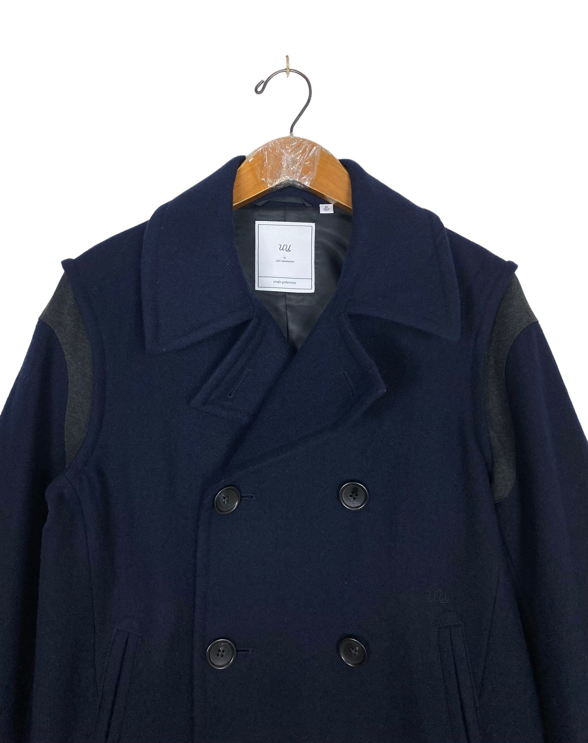 ジャケット・アウター 80s old UNIQLO check wool jacket Rare 80S Old Uniqlo Ombre Shadow Check Wool Coat L | eBay