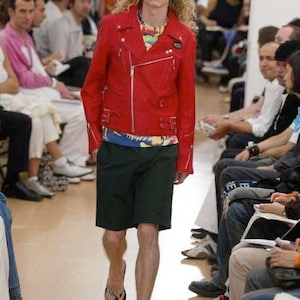 コムデギャルソン ジュンヤワタナベマン × ルイスレザー 2002S/S ライダースジャケット ダブルカラー アヴィアキット リリジップ メンズ Sサイズ 希少