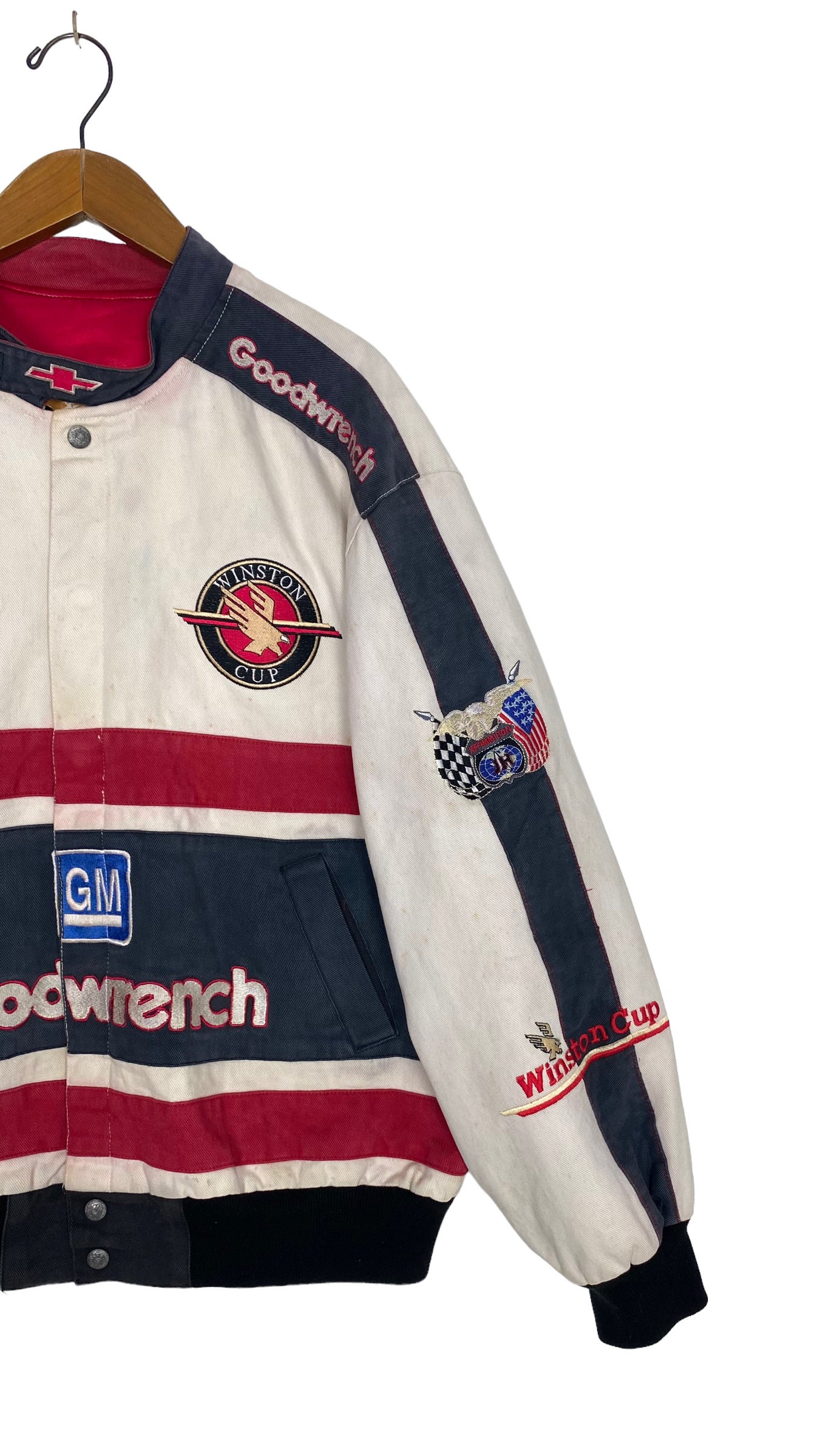 Vintage 90s Dale Earnhardt X Jeff Hamilton Racing Jacket Winston