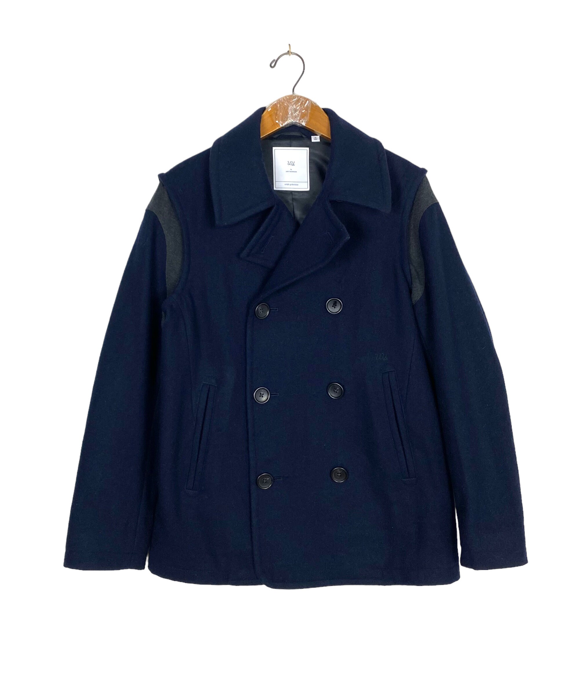Vintage Undercover X Uniqlo Wool Pea Coat Men's Small Size Vintage Undercover X Uniqlo Wool Pea Coat Men's Small Size