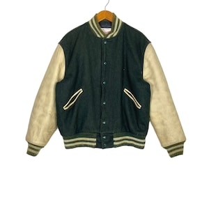 Vintage Butwin Leather Wool Varsity Jacket Size 32 Letterman Vintage Butwin Leather Wool Varsity Jacket Size 32 Letterman
