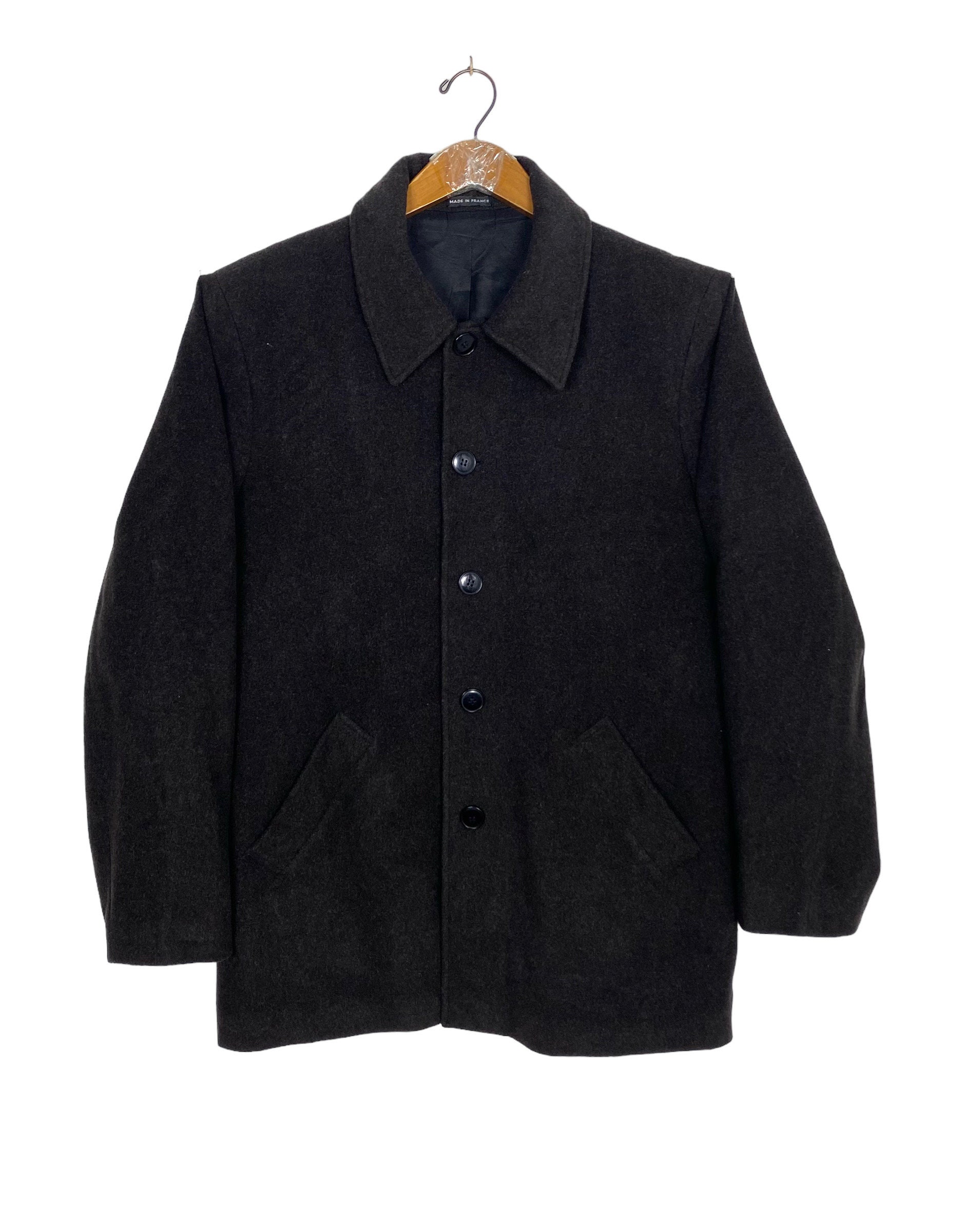 Vintage Agnes B Wool Coat Jacket Made in France Men's Large Vintage Agnes B Wool Coat Jacket Made in France Men's Large