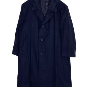 Vintage Crombie Cashmere Long Coat Made in Scotland Men’s Large Size Rare