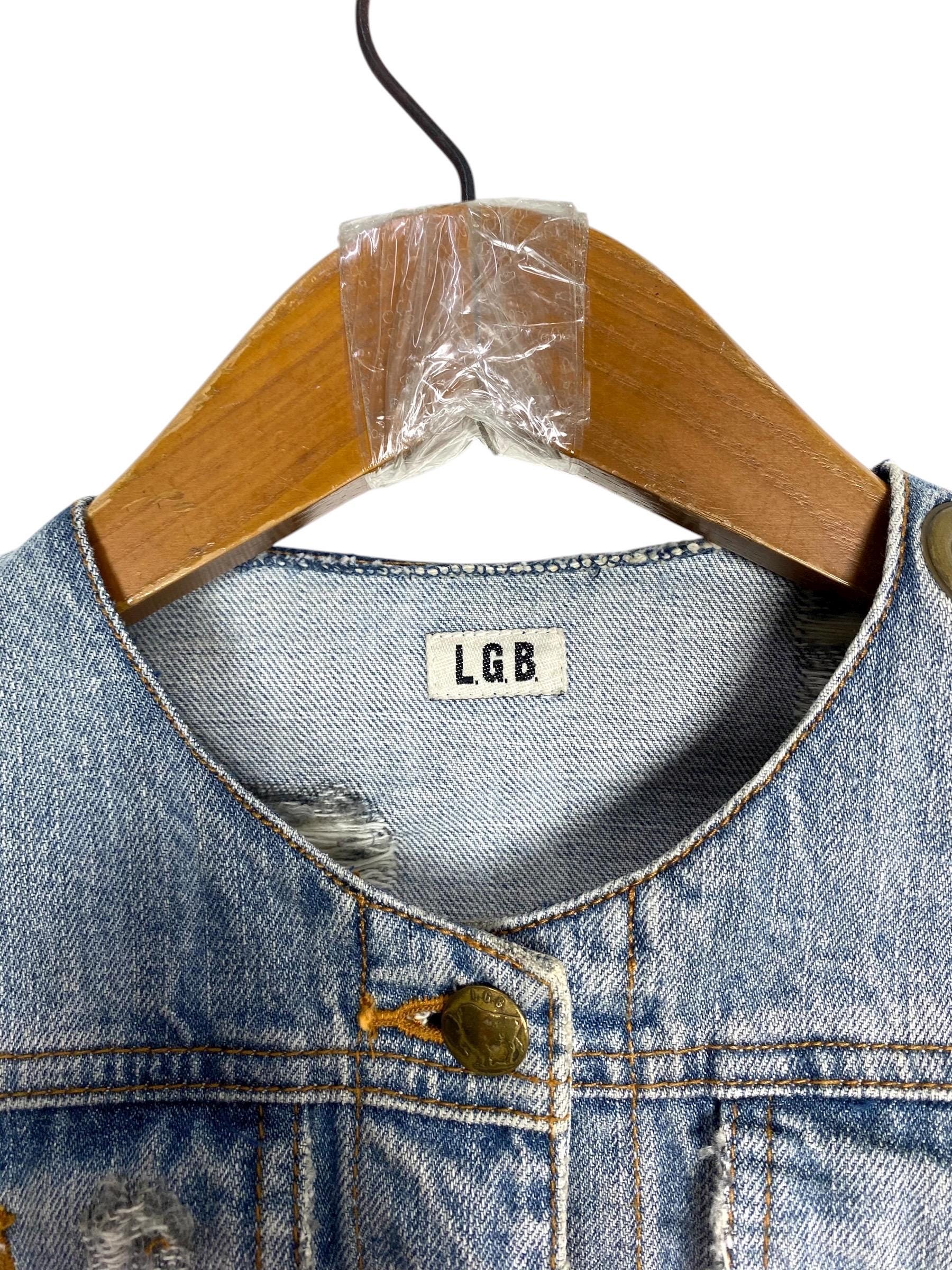 Le Grand Bleu (LGB) Bleach Distressed Denim Jacket Made in Japan
