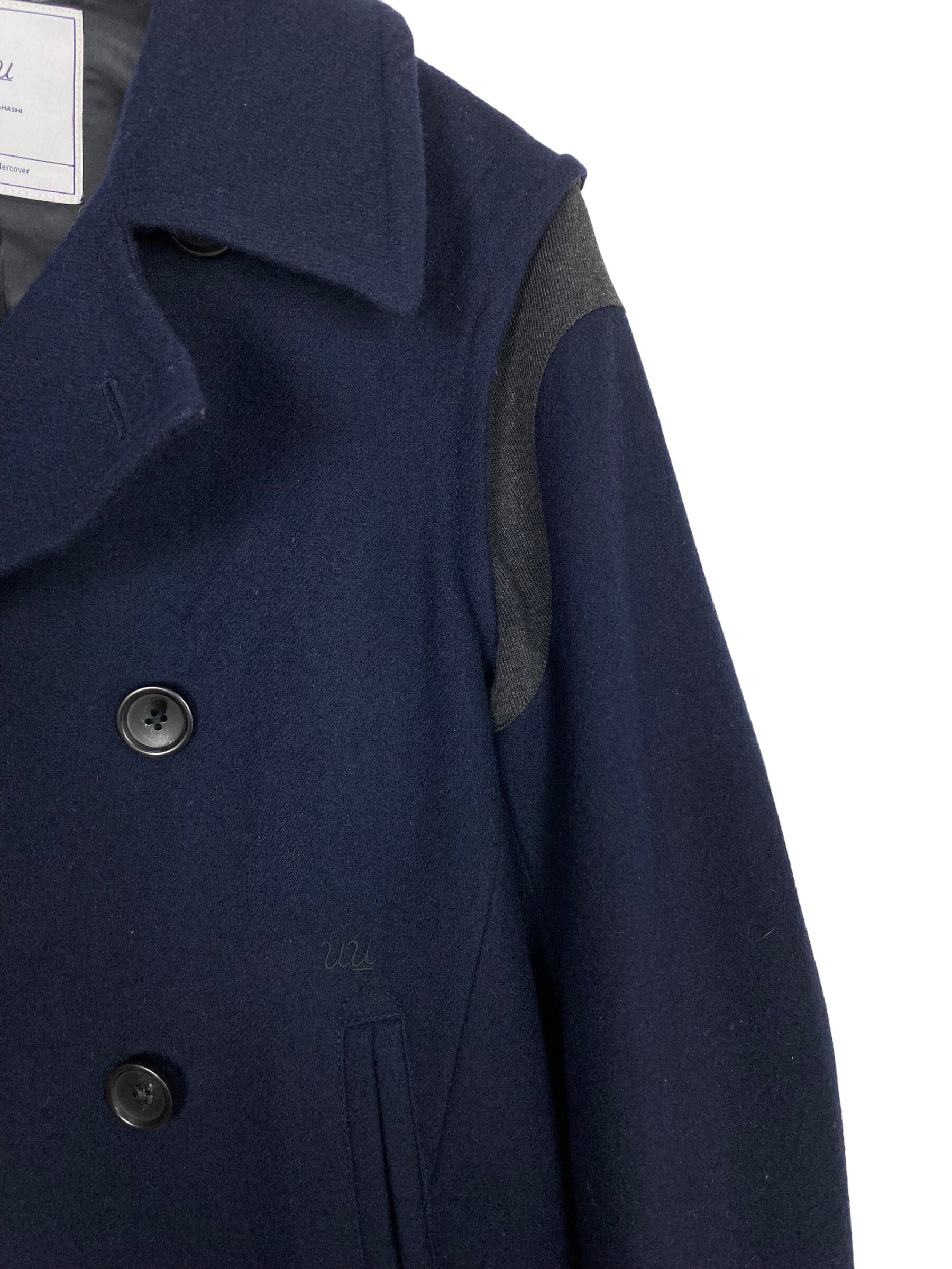 Vintage Undercover X Uniqlo Wool Pea Coat Men's Small Size