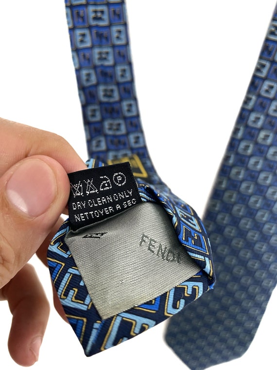 Vintage Fendi Monogram Silk Neck Tie Made in Italy - image 5