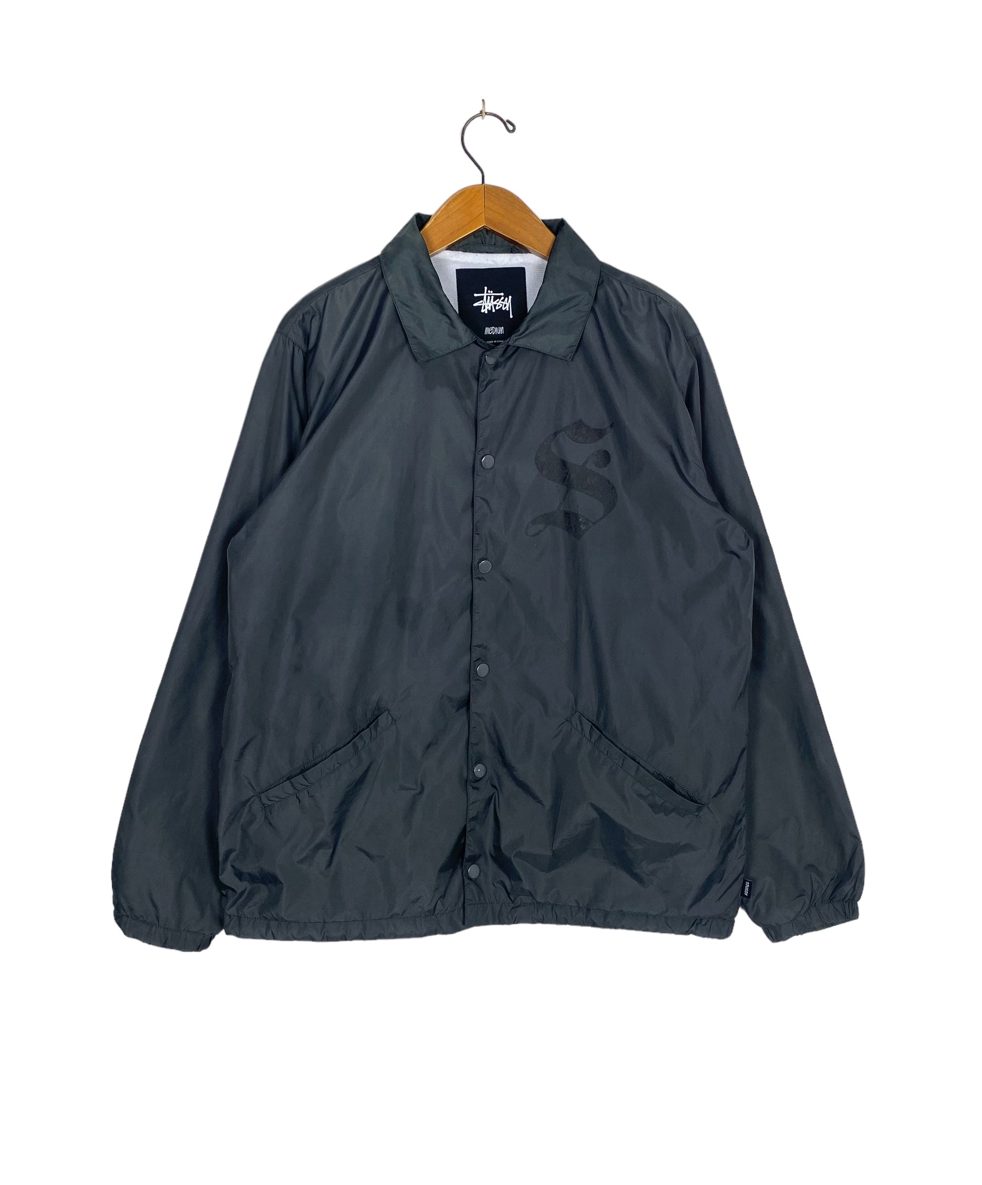 Vintage Stussy Light Jacket Spellout Big Logo Men's Medium Vintage Stussy Light Jacket Spellout Big Logo Men's Medium