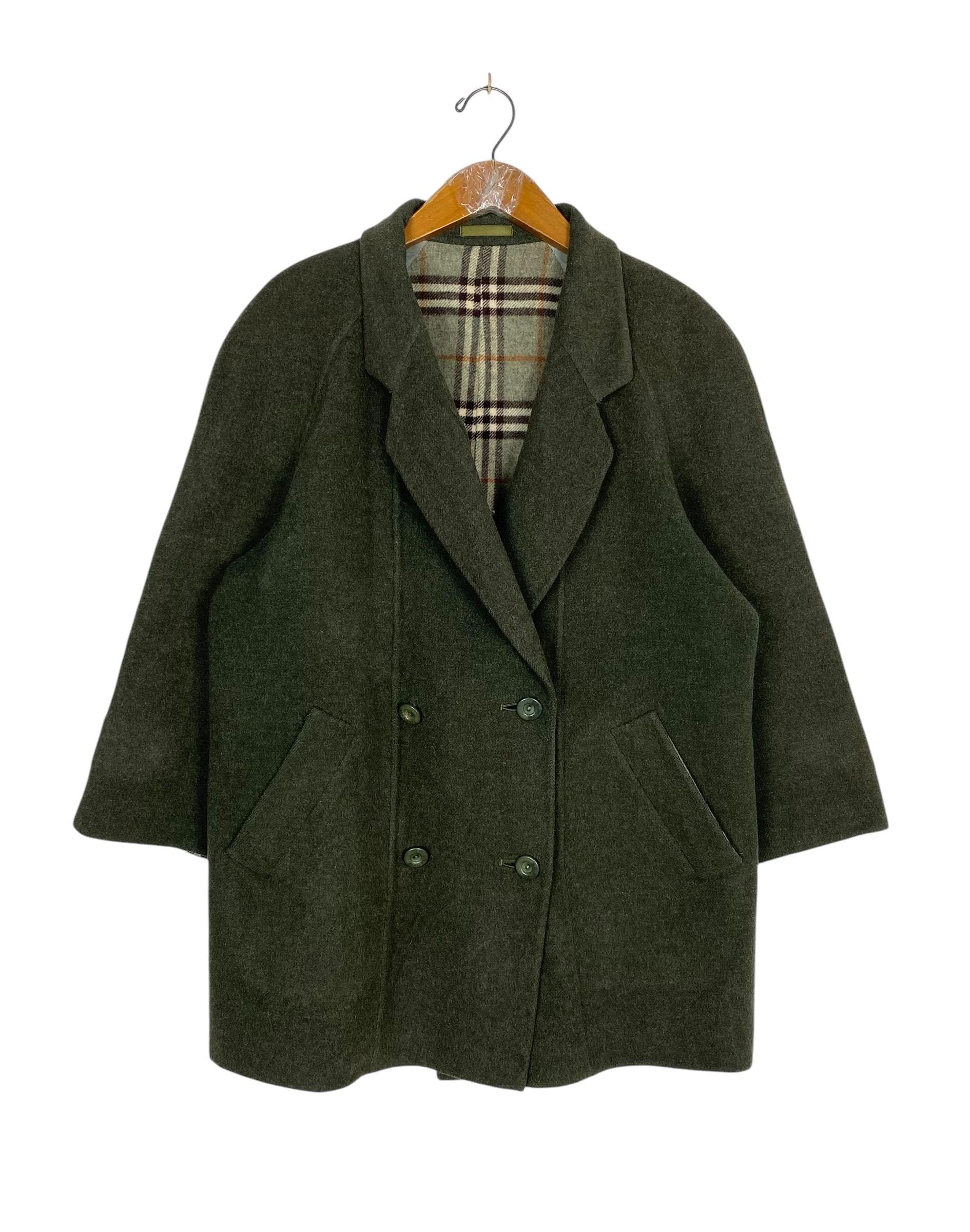 ヴィンテージ バーバリー ノバチェック ウールコート レディース