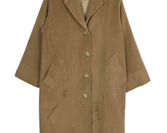 Vintage Max Mara-wollen jas Made in Italy dames medium maat Zeldzaam