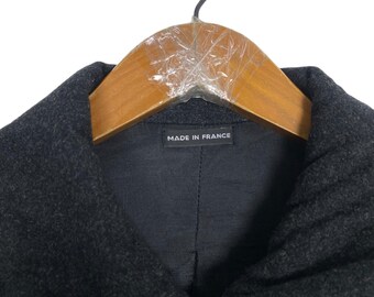 Vintage Agnes B Homme Wool Zipper Jacket Made in France