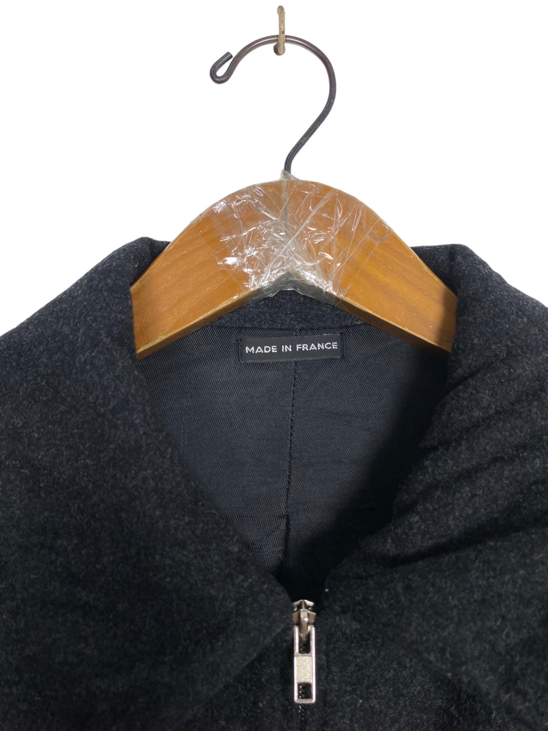 Vintage Agnes B Homme Wool Zipper Jacket Made in France