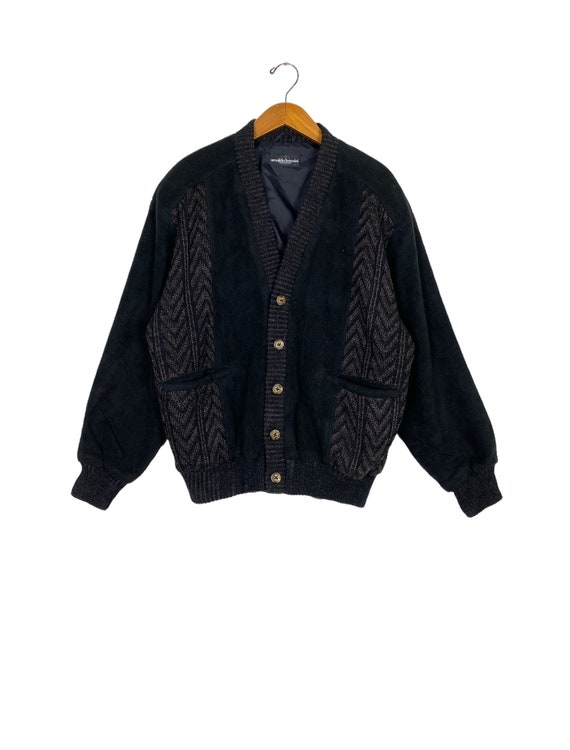 Vintage Arnaldo Bassini Knitwear Jacket Mens Large Size Rare - Etsy