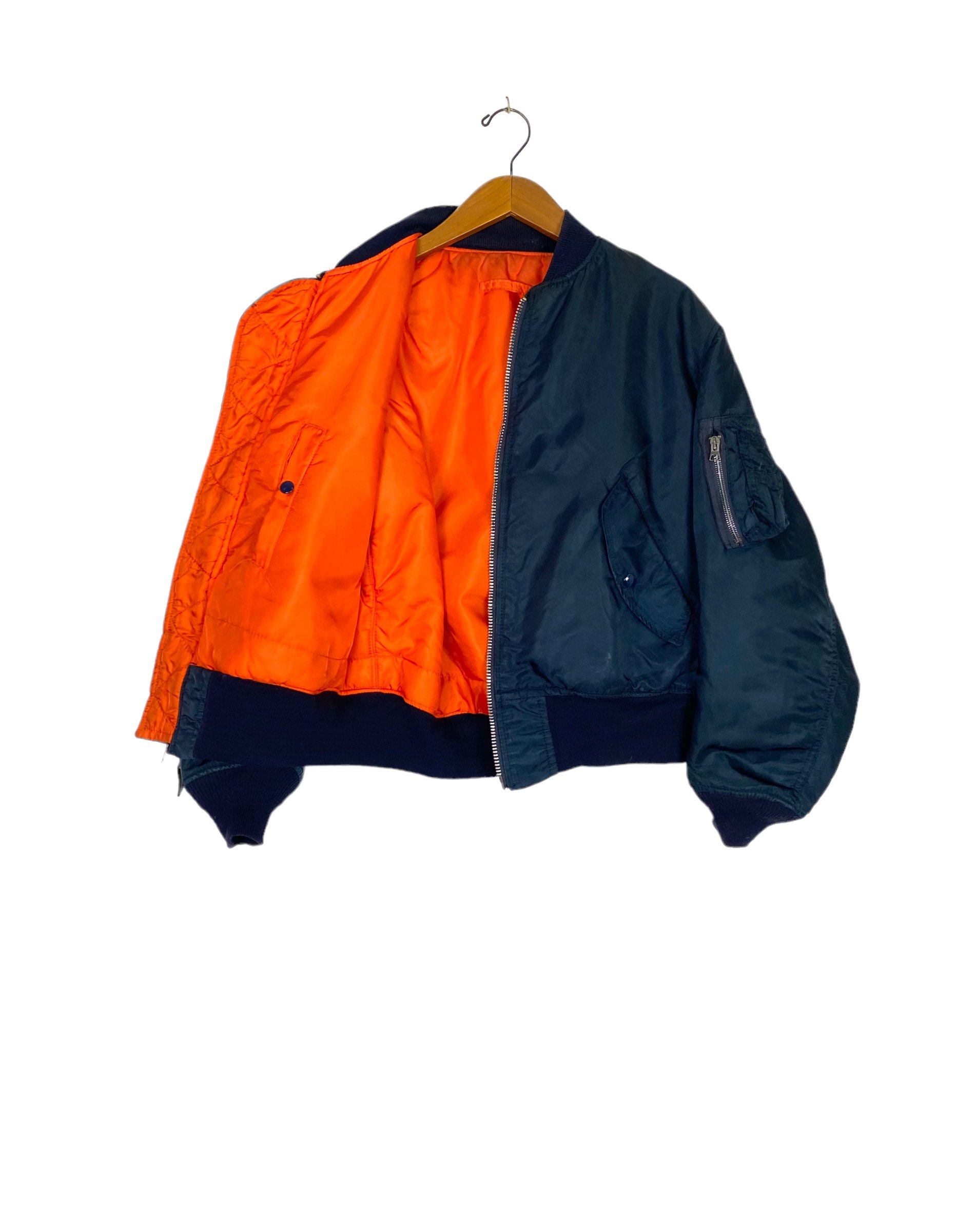 Vintage Alpha Industries Usaf Reversible Bomber Jacket Made in 