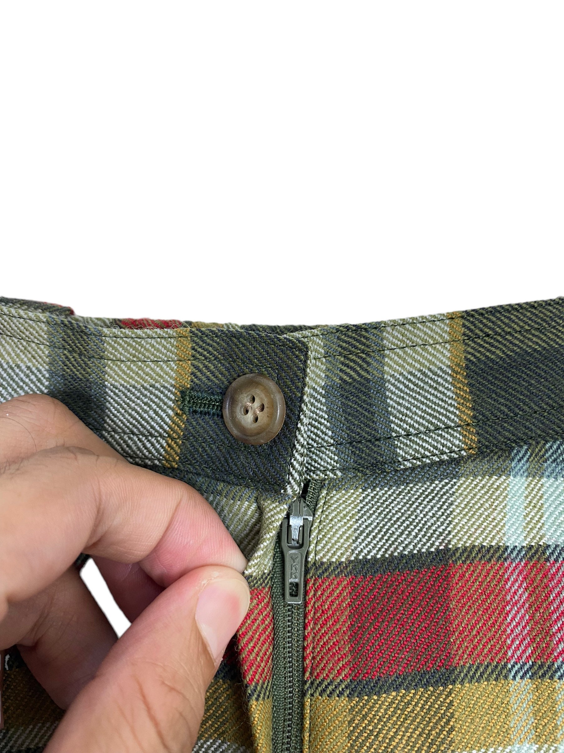Vintage Christian Dior Sport Mini Skirt Checked Pattern Made