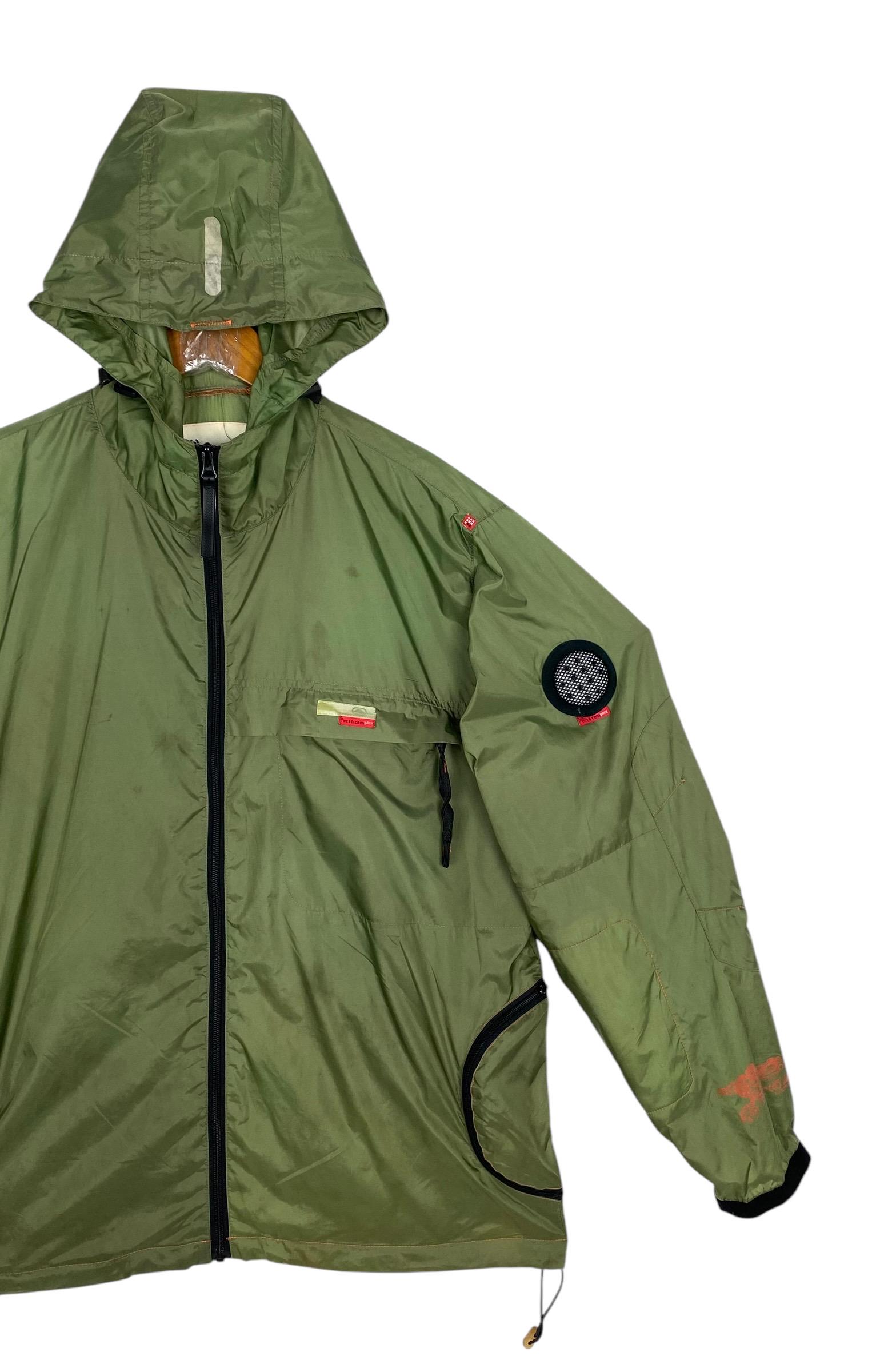 ECKO UNLTD　ナイロンジャケット　XL　カーキ Ecko Unltd Collapsing Unit Hoodie Outerwear Jacket Men's Medium