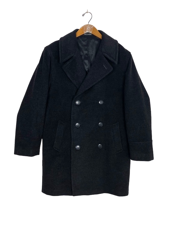 Vintage Agnes B Homme Double Breasted Wool Coat Made in