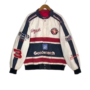 Vintage 90s Dale Earnhardt x Jeff Hamilton Racing Jacket Winston Cup Men’s Large Size Rare
