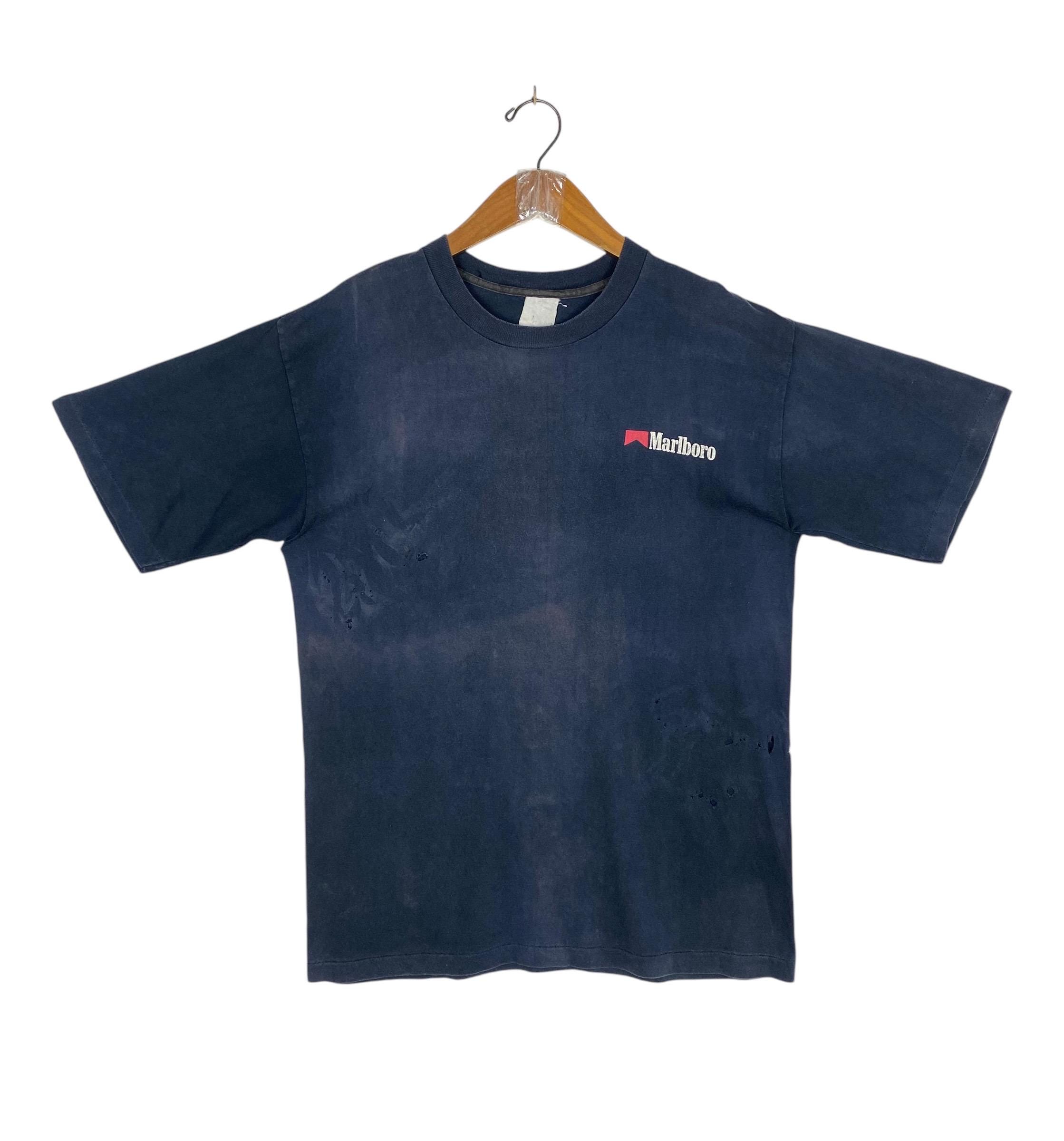 A*5様 90's Marlboro tee Vintage 90's Marlboro Wild West Tee Big Logo Distressed