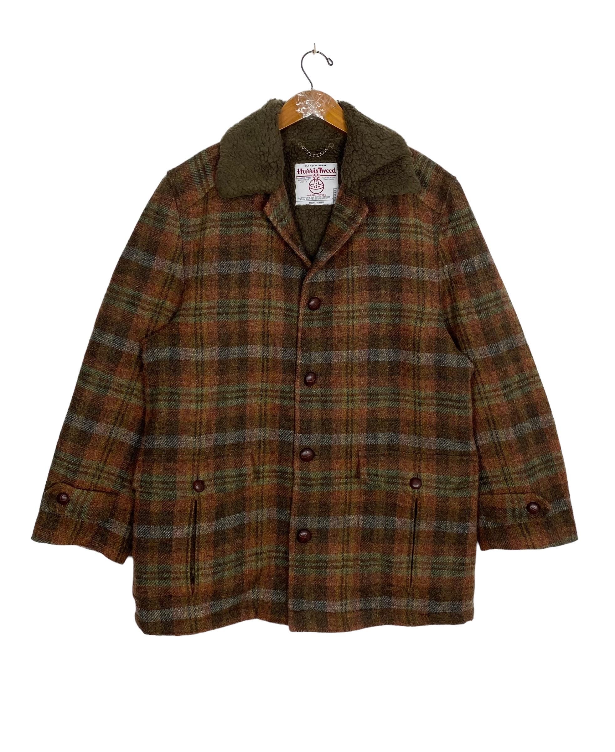 【美品】Harris Tweed × Octopus Army コート　ボア 美品】Harris Tweed × Octopus Army コート ボア メンズ