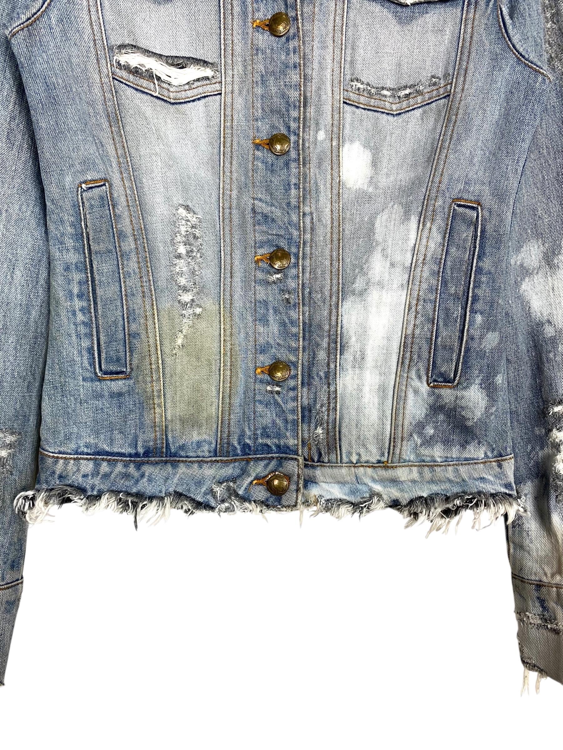 Le Grand Bleu (LGB) Bleach Distressed Denim Jacket Made in Japan