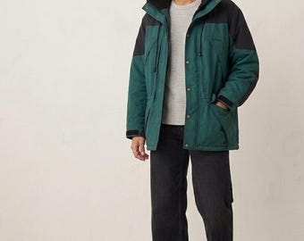 Chaqueta acolchada vintage Ll Bean para hombre, talla mediana, artículo raro.