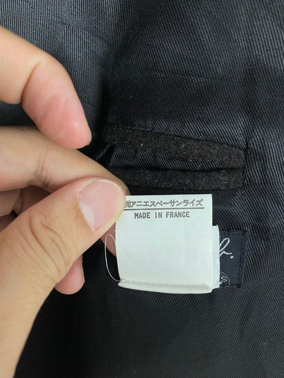 Vintage Agnes B Wool Coat Jacket Made in France Men's Large Size