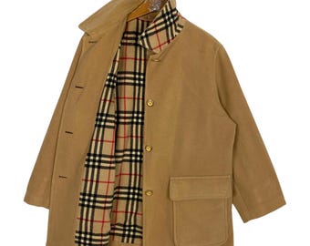 ジャケット・アウター vintage Burberry novacheck wool coat et Vintage Burberry Wool Quilted Novacheck Jacket - Etsy