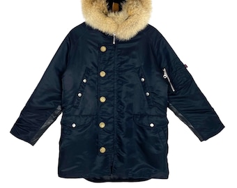 Vintage Mastermind Japan Heritage Snorkel Parka Coyote Fur Hoodie Silk Inside Lapin Rabbit Inside Hoodie Horse Leather Logo Men’s Extra Smal