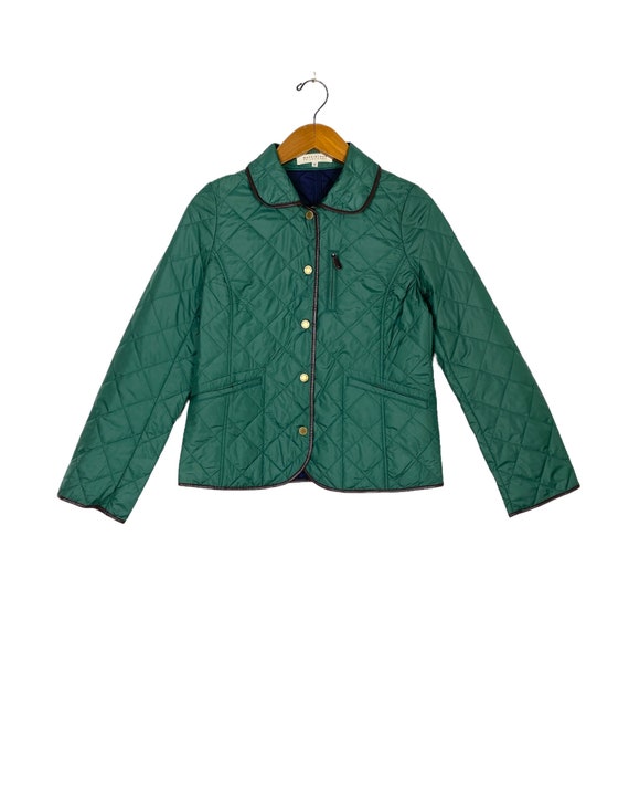 Vintage Mackintosh Philosophy Green Quilted Coat … - image 1