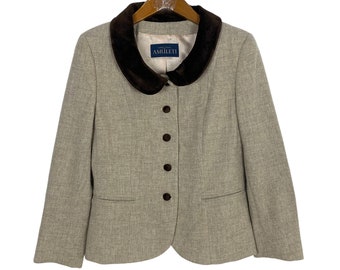 vintage Mariella Burani Amuleti Peplum veste en laine Made in Italy femme petite taille Rare