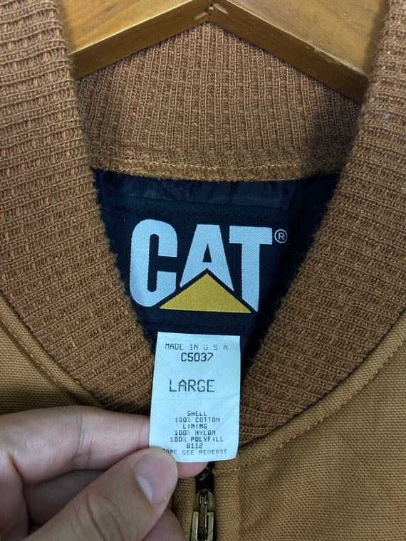 Vintage Caterpillar Work Vest Brown Made in Usa Men’s… - Gem