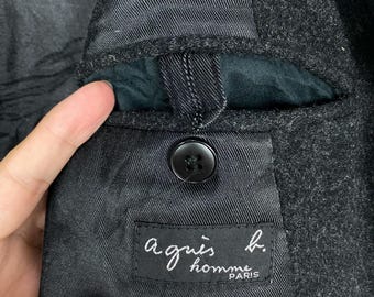 agnes b. Homme PARIS Wool Jacket サイズ3 Vtg 90's Agnes B. Homme Paris Wool Long Jacket - Etsy