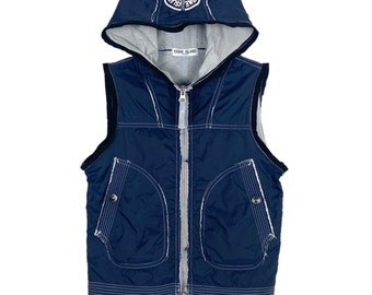 Vintage Stone Island Junior Vest Hoodie Big Logo Made in Italy