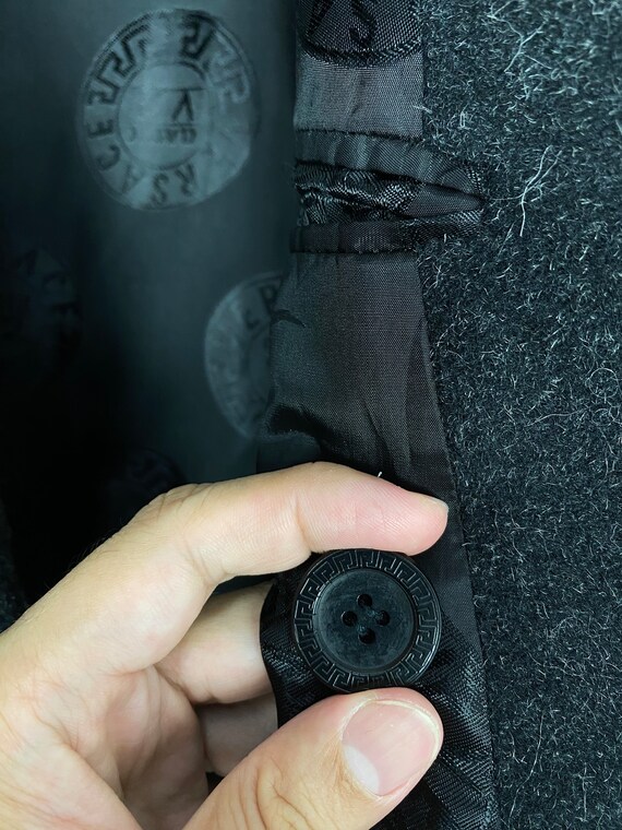 Vintage Versace Classic V2 Wool Long Coat Made in Italy Men's