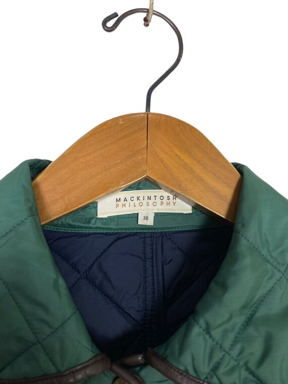 Vintage Mackintosh Philosophy Green Quilted Coat … - image 5