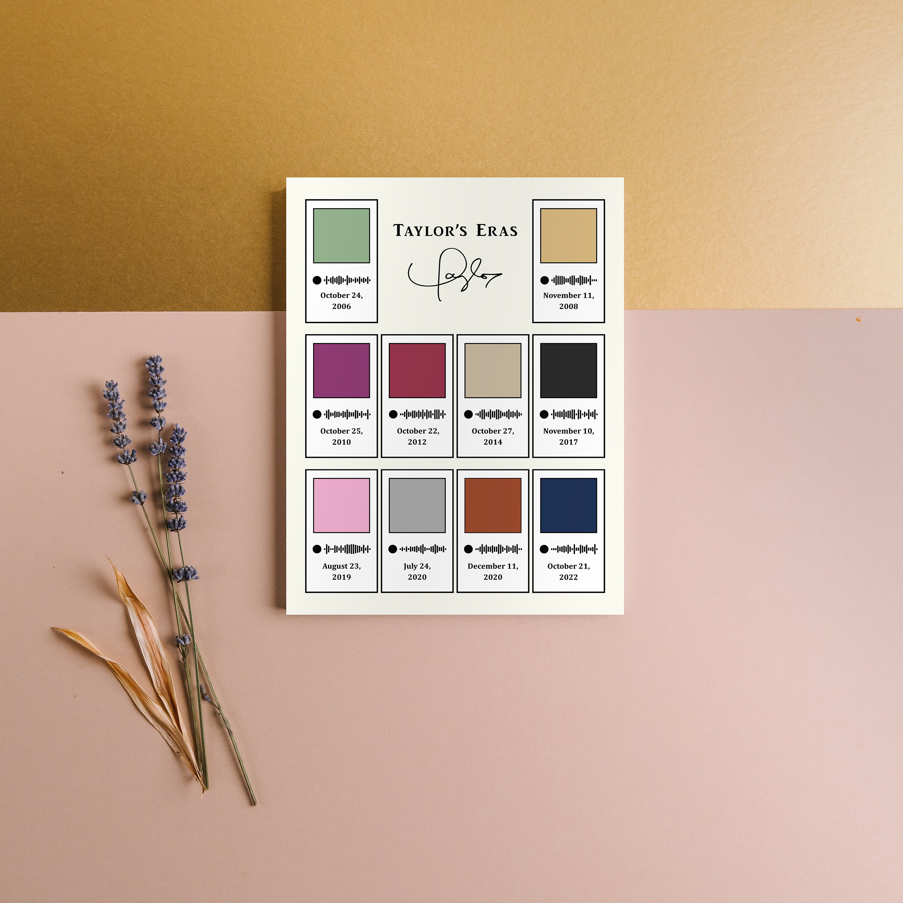 Printable Taylor Swift the Eras Tour Albums Pantone Color & Etsy Israel