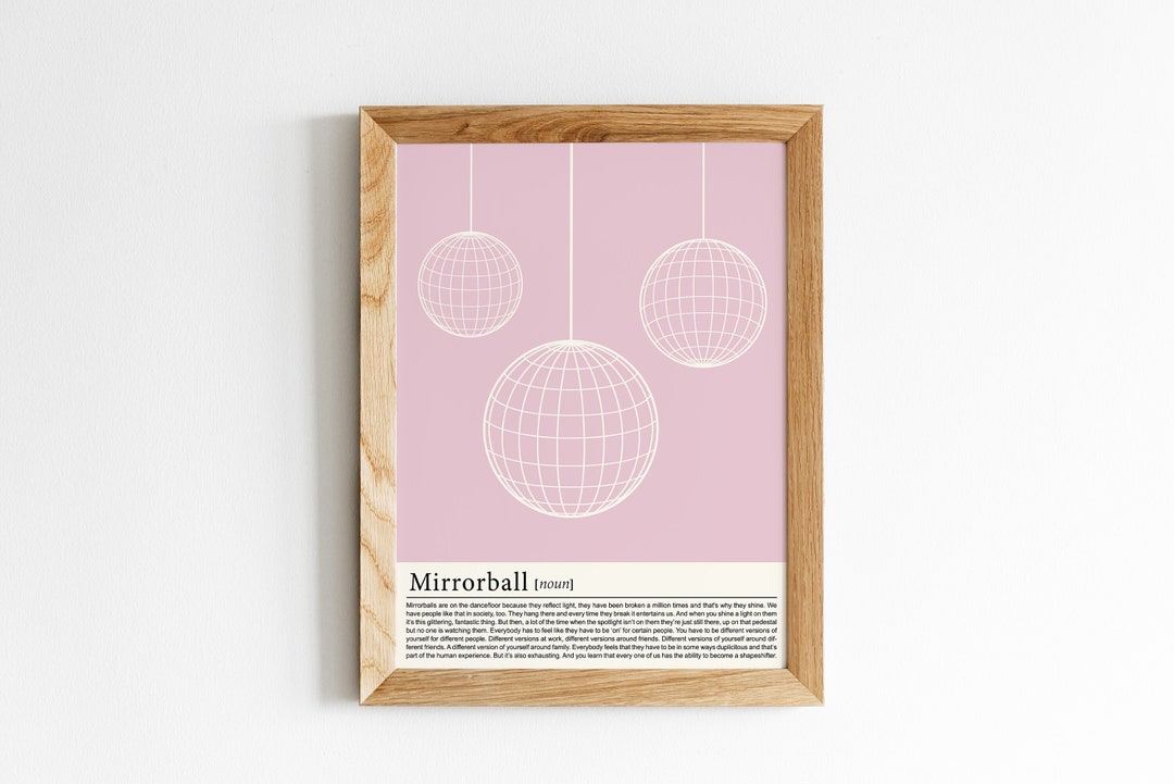 Printable of 3 Disco Balls for Mirrorball Girlies Explaining Etsy