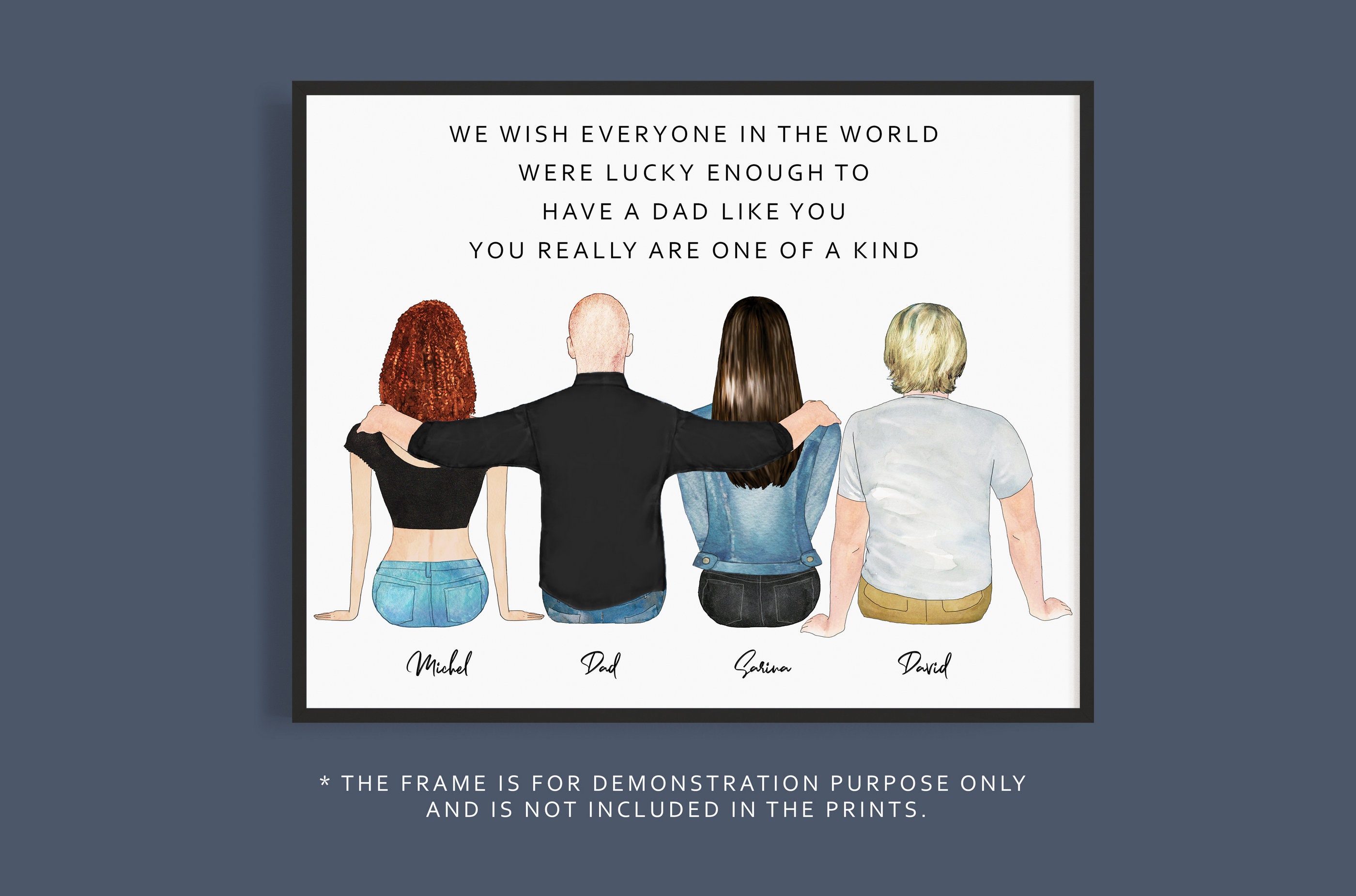 FATHERS DAY GIFT Personalized Wall Art For Dad Custom Father Etsy