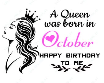 Download October birthday svg | Etsy