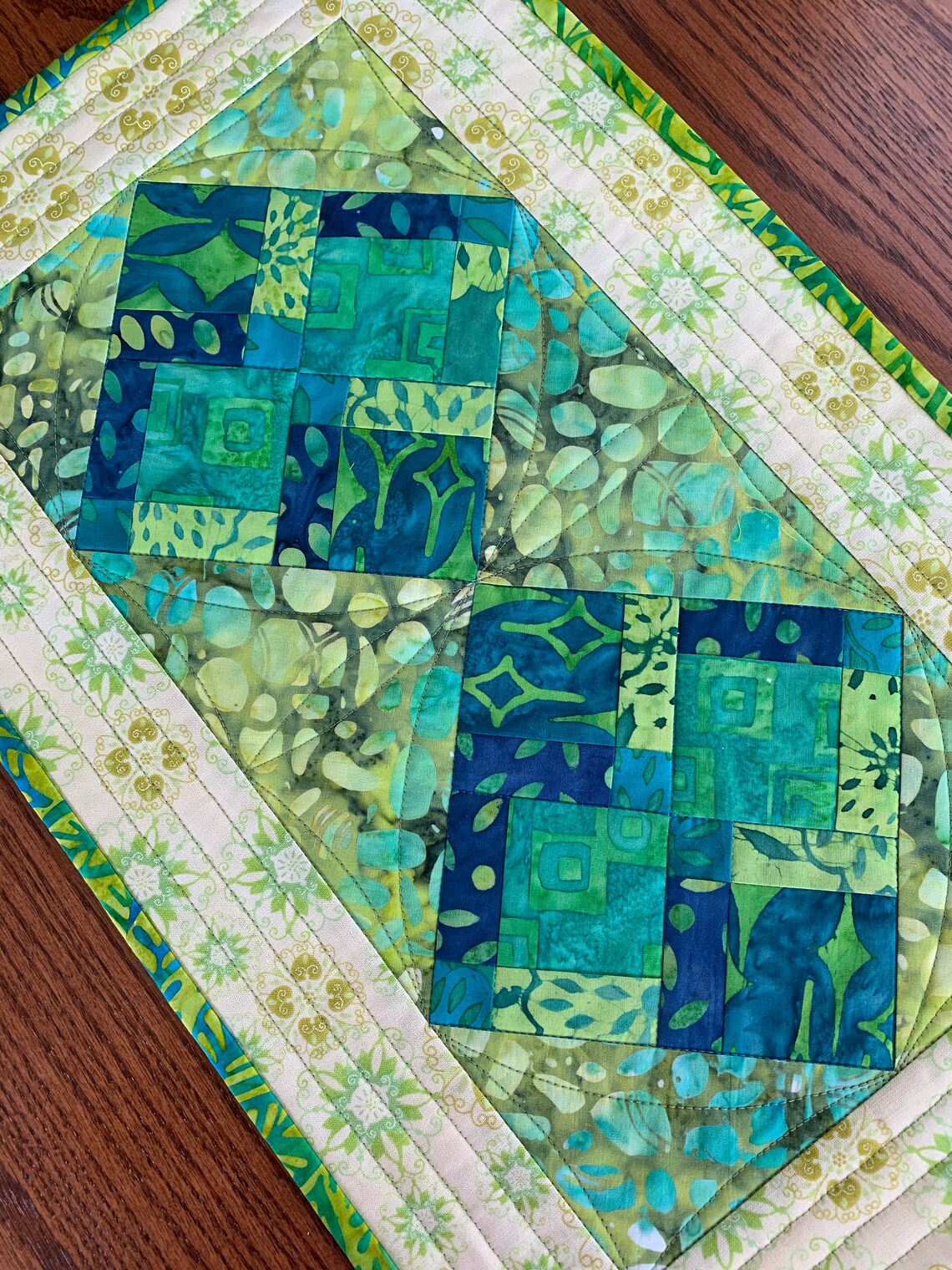 Two Quilted Placemats / 2 Quilted Place Settings / Washable Placemats