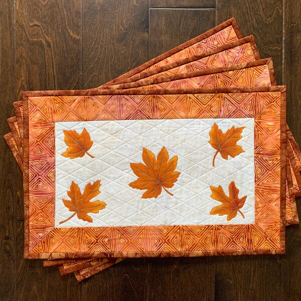 Fall Leaf Placemats Etsy