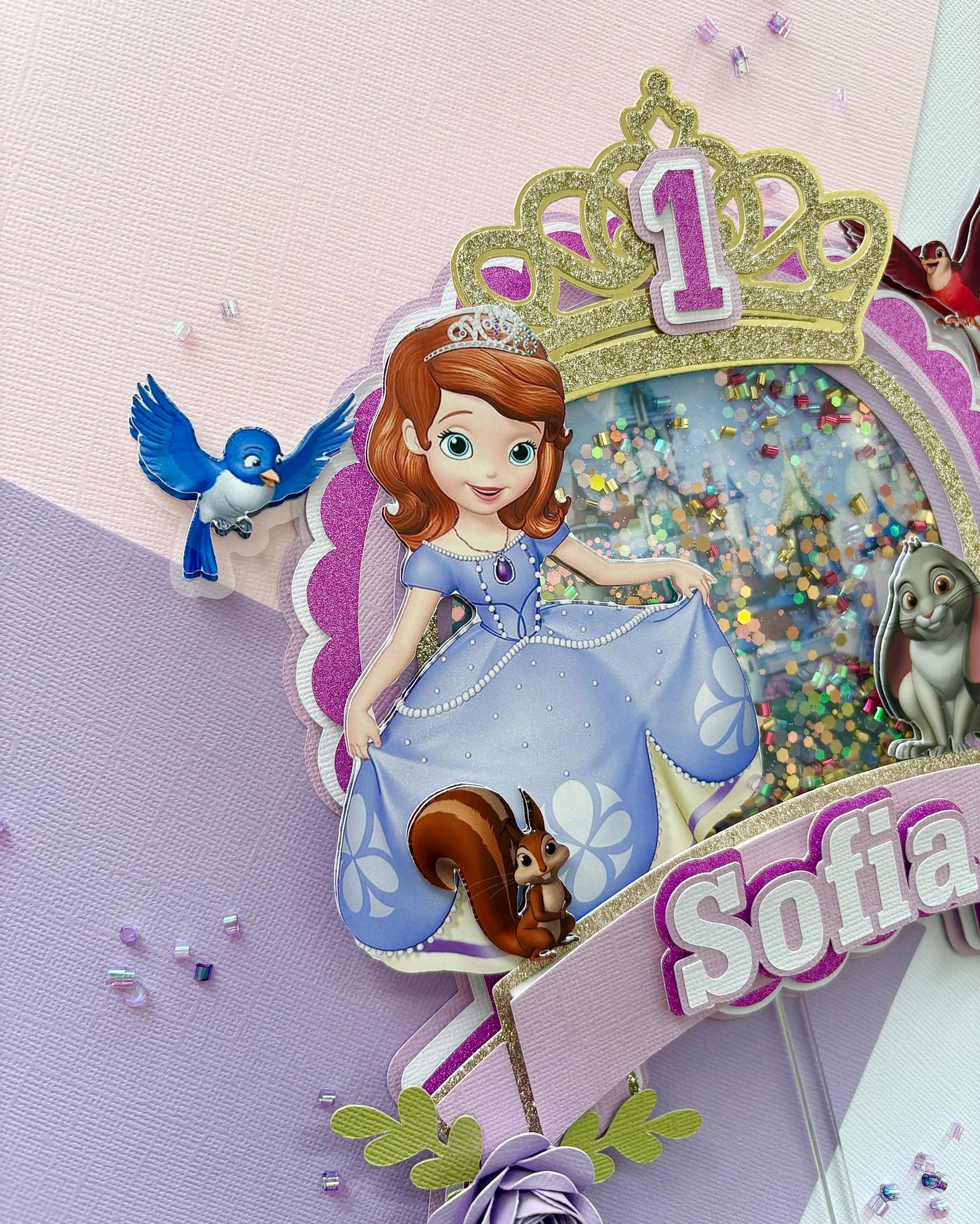 Sofia the First Cake Topper, Personalised Sofia the First Topper, Sofia ...