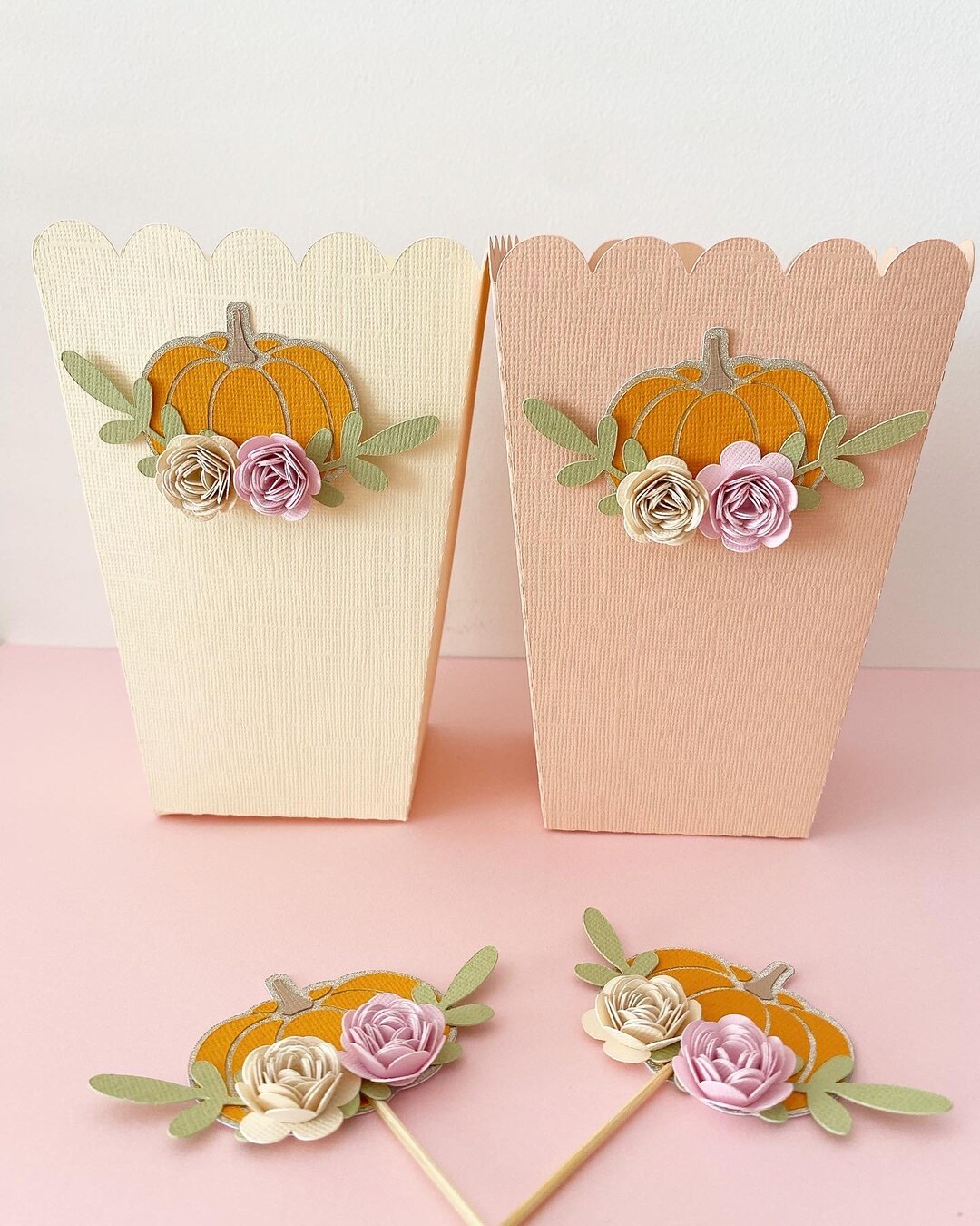 Popcorn Favour Boxes, Fall Treat Boxes, Wedding Treats, Baby Shower